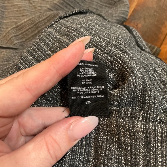 Theory Albita Knit Fit & Flare Short Sleeve Dress Gray Size 8 Career Cocktail - Picture 5 of 9